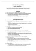 INB2102 International Business Lecture 7 Notes: The Evolution of the International Monetary and financial system