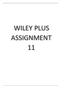 WILEY PLUS ASSIGNMENT 11