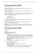 Samenvatting HRM blok 2 - Managen van Human Resource Management