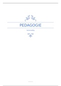 Samenvatting pedagogie 1