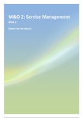Samenvatting M&O 2: Service Management H1, 2, 3, 5, 7 en 10 