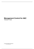 Management Control for A&C - Boek