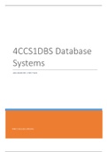 Notes 4CCS1DBS Database Systems