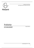 Samenvatting publieke economie (nieuw curriculum - Darline Slock)