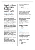 YSS33806 Summary Interdisciplinary Themes in Food and Sustainability (Literature, Lectures and Exam Questions)