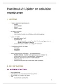Biochemie: Lipiden en cellulaire membranen (hoofdstuk 2)