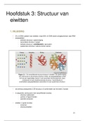 Biochemie: Structuur van eiwitten (hoofdstuk 3)