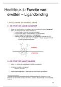 Biochemie: Functie van eiwitten - Ligandbinding (hoofdstuk 3)