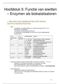 Biochemie: Functie van eiwitten - Enzymen als biokatalysatoren (hoofdstuk 3)
