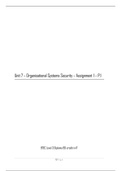 Unit 7 Organisational Systems Security - P1