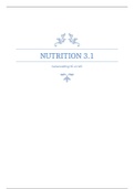 Nutrition 3.1 samenvatting lesstof