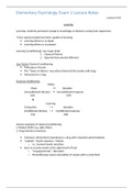 PSY:101 Thunhorst Elementary Psychology Material for Exam 3
