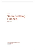 Samenvatting Finance1