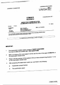 COM3018 - Marketing Communication - 2011 UNISA exam paper 