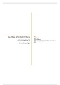 College 1 t/m 7 - Global & European Governance