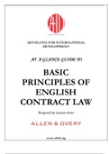 The principles of English contract law.
