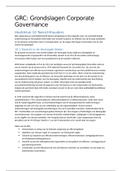 Samenvatting Grondslagen Corporate Governance HFST 10, 16 en 17