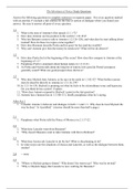 STUDY QUESTIONS ON THE MERCHANT OF VENICE