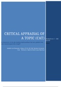 Critical appraisal of topics (CAT)