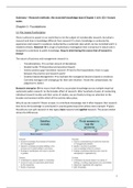 Trochim - Research methods: the essential knowledge base (Chapter 1 t/m 12) + lecture and seminar notes. Grade 7,5 