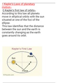 Kepler's Law of planetary motion
