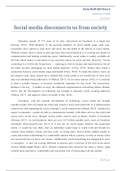 English Academic Writing Essay - Social media disconnects us from society