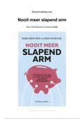 Samenvatting 'Nooit meer slapend arm' door Dirk Brounen en Kees Koedijk