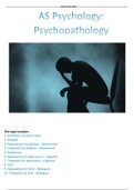 Psychopathology Revision Notes
