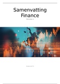 Finance samenvatting Tentamen A 2018