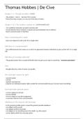 Thomas Hobbes &comma; De Cive &lpar;Summary&sol;Outline&rpar;