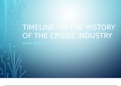 Timeline on the history of the cruise industry 