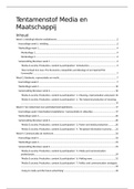 Tentamenstof 'Media en maatschappij': Samenvatting hoofdstukken boek, aantekeningen hoorcolleges en werkcolleges, inclusief oefenvragen 