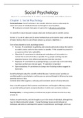 Social Psychology - Summary