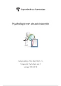 Samenvatting Psychologie van de adolescentie