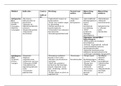 Bundel: samenvatting psychofarmacologie + schematisch overzicht medicatie, stoornis, bijwerkingen en gebruik.