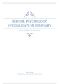 School Psychology Specialisation Literature Summary