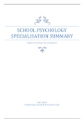 School Psychology Specialisation Literature Summary