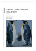 Summary Block 1 - Communication & Media Theory