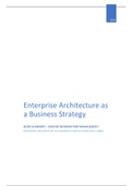 Summary Book Ross/Weill EA as a Business Strategy