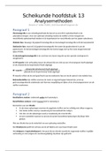 Scheikunde samenvatting - H13 analysemethoden - Chemie (6e editie) - VWO5