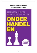 Onderhandelen samenvatting hele boek Herman Ilgen en Keimpe de Vries