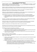Samenvatting Sociologie Blok 3 FHMER