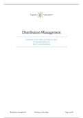 Distribution Management | summary of the slides in class   learning objectives