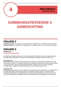 Communicatietheorie Media psychologie Samenvatting