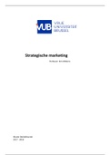 Zeer uitgebreide samenvatting strategische marketing 2017 - 2018