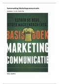 Samenvatting Basisboek Marketingcommunicatie H5, H7 & H10