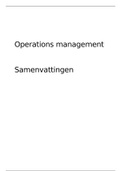 Operations management 8th edition (nederlands) hoofdstukken; 1,2,6,7,8,9,10,14,16,19 incl. samenvatting Projectmanagement Roel Grit