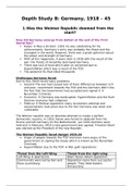 IGCSE  Cambridge History Germany Depth Study Notes 