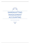 Samenvatting Management Accounting midterm 1