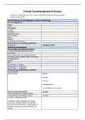 Format Fysiotherapeutisch Dossier (conform KNGF-richtlijn fysiotherapeutische dossiervoering 2016)
